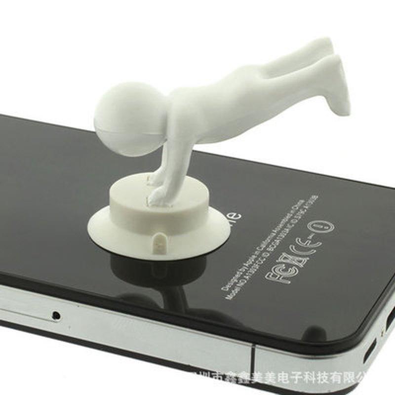 5PCS Fashion Creative Lazy Villain Phone Bracket Keychain For Women Men Unisex Casual/sporty Plastic