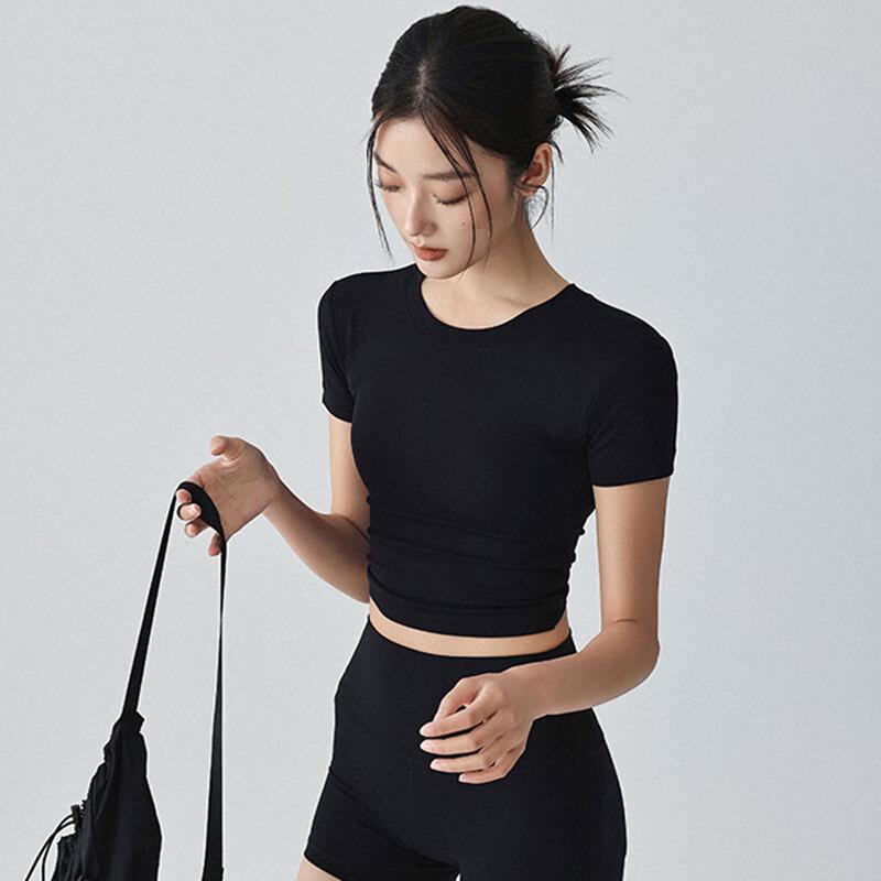 Women's Backless Yoga & Pilates Short-Sleeve Top