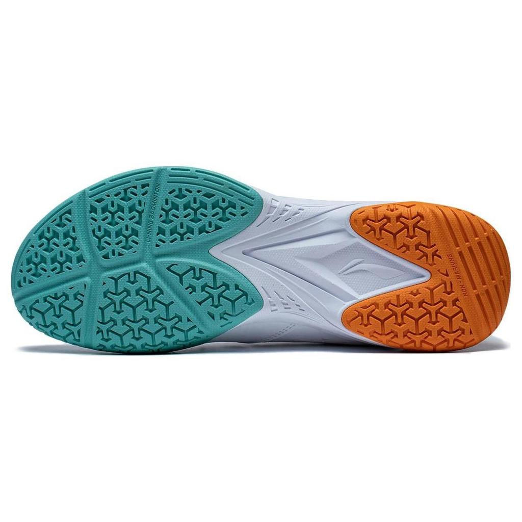 Li Ning Ace Badminton Shoes Unisex Low top White/Green/Orange AYTT001-2