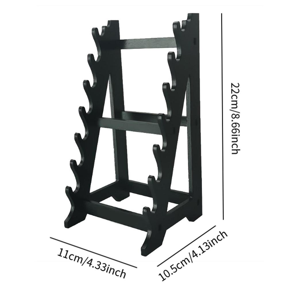 8-tier Katanas Model Stand Desktop Wooden Mini Katanas Toys Support Portable Sword Display Rack for Anime Lovers 11x 10.5x22 Cm