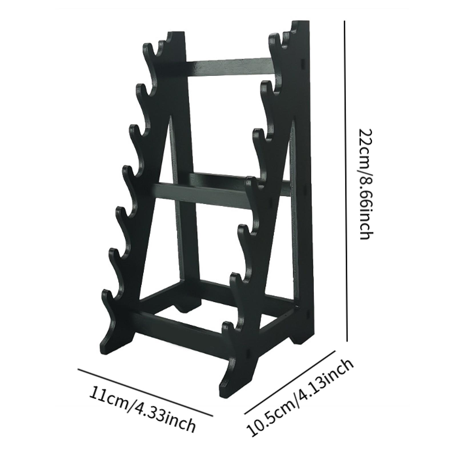 

8-tier Katanas Model Stand Desktop Wooden Mini Katanas Toys Support Portable Sword Display Rack for Anime Lovers 11x 10.5x22 cm чёрный
