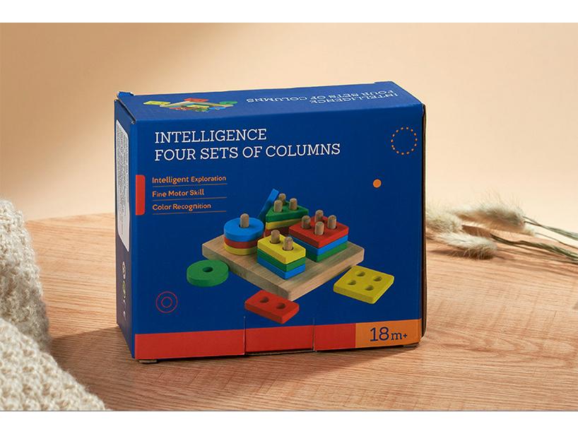 Montessori Wooden Geometric Shapes Matching Toy Set for Infants and Toddlers