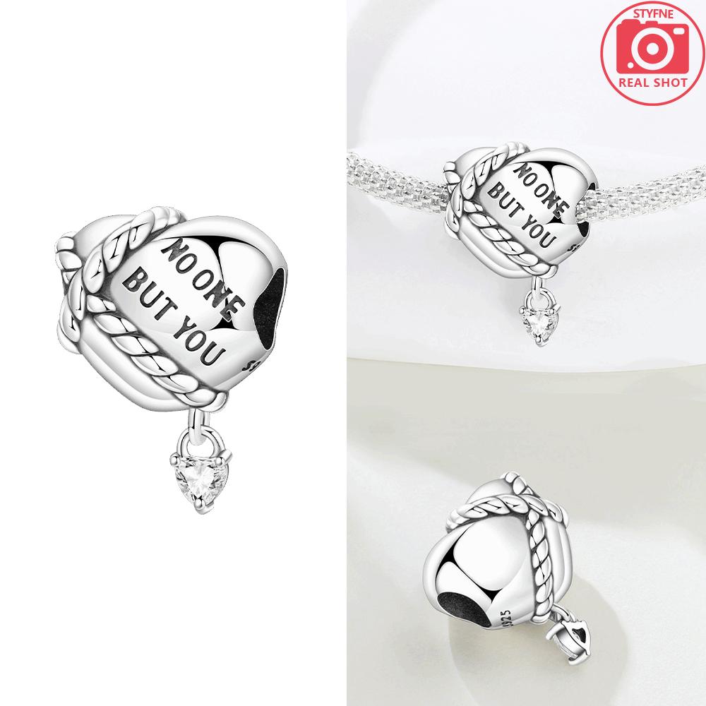 Charms Original Copper Pink Lotus Blue Iris Pendant Hearts Beads Fit Bracelet Women Jewelry Diy Fine Gift Accessory