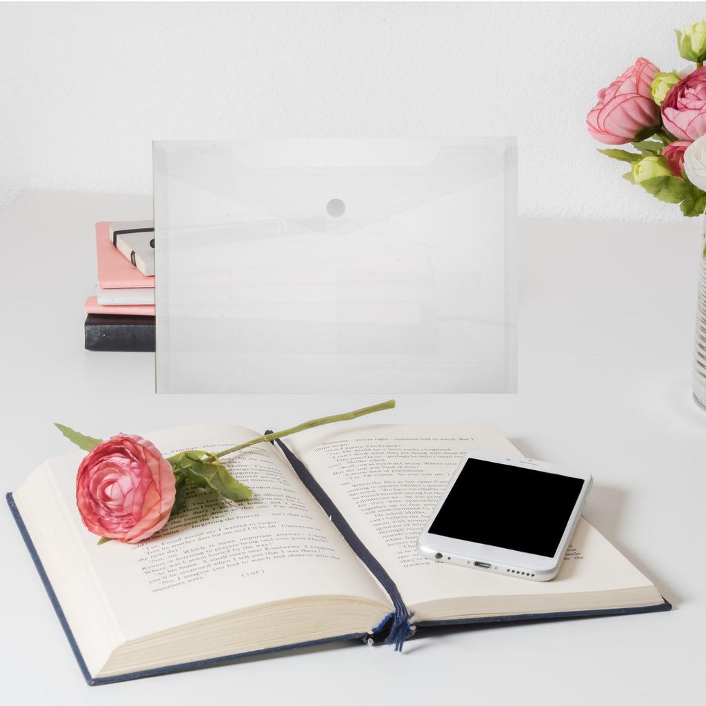30pcs A5 Transparent Document Bag Premium Pp Plastic Waterproof For Office School Stationery Storage File Folder Organizer