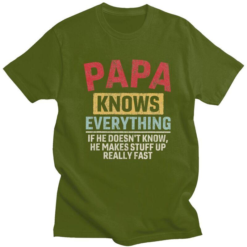 Individuelle Papa Weiß Alles T-Shirts Herren 100% Baumwolle T-Shirts Oberteile Papa Väter Geschenk T-Shirts T-Shirt Kleidung