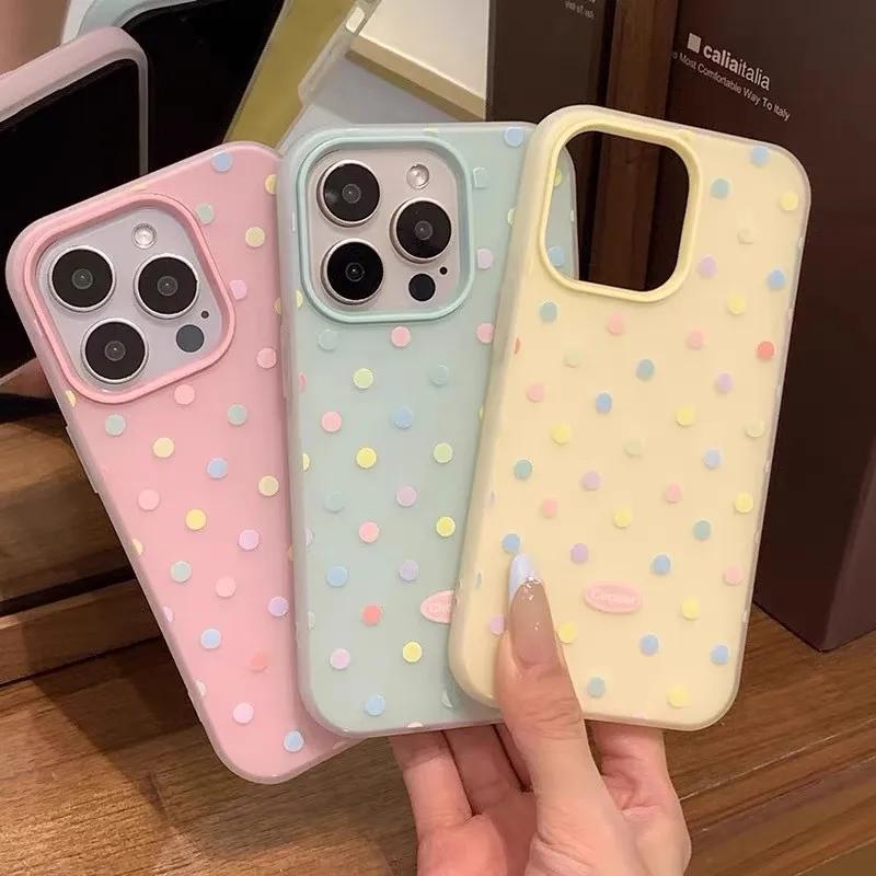 Etui z Kropkami Serce Kokardka Dla Honor 400 Lite Pro 90 Lite 5G X9D X7B X9B Magic 6 Lite Matowe 2 w 1 Galaretkowe Pokrowiec