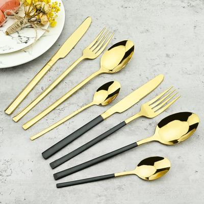 Set di Posate 24 Pezzi Acciaio Inossidabile Stoviglie Coltelli Forchetta Cucchiaio Stoviglie da Tavola per Cena Festa Cucina Set di Posate