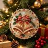 Christmas Pearl Diamond Painting Suncatcher Kit Diy Craft Metal Chain 3d Mixed-sized Pearl Beads Craft Festive Window Wall Decor