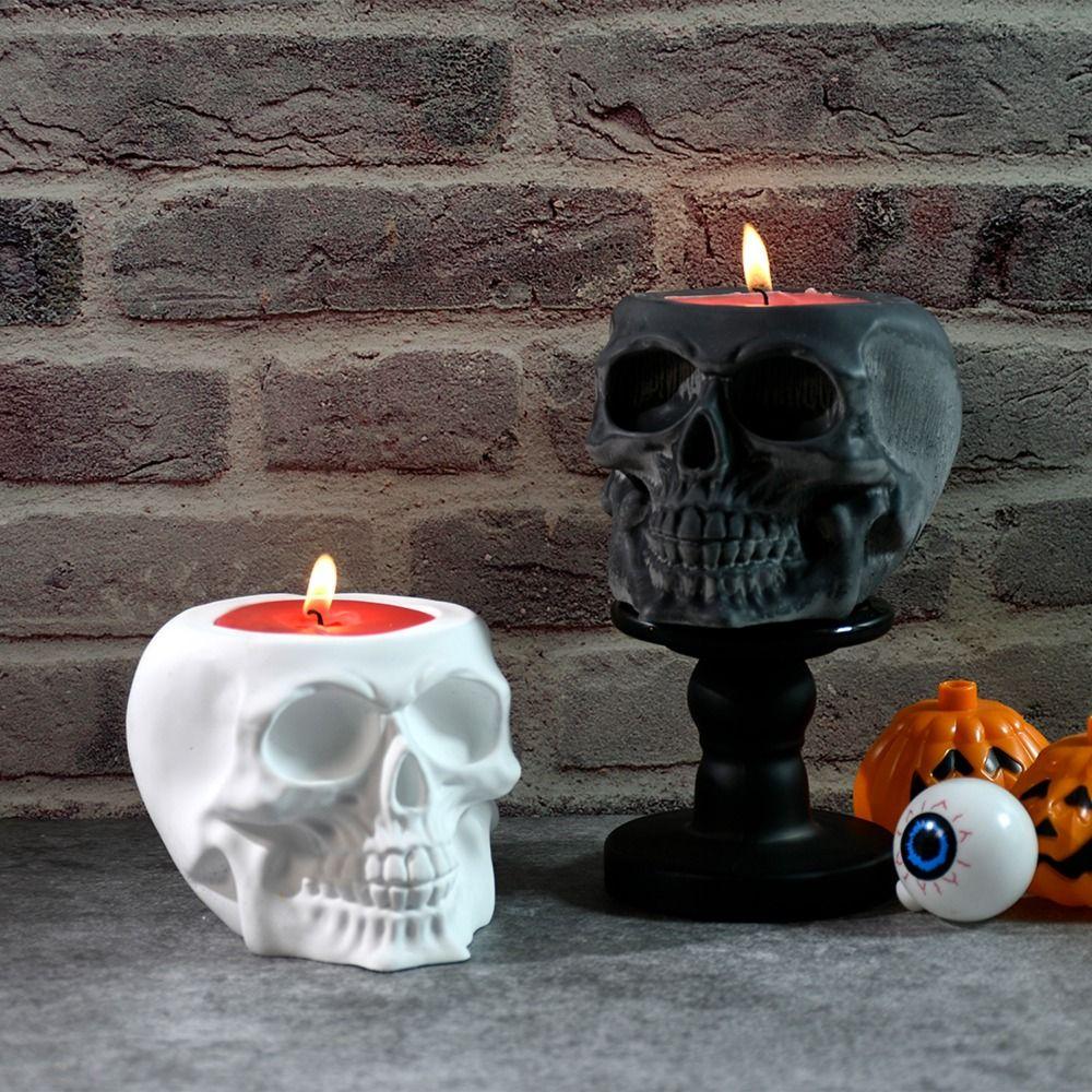 DIY Skull Candle Jar Molds 3D Halloween Candle Jar Mold Skull Resin Molds  for Beginners