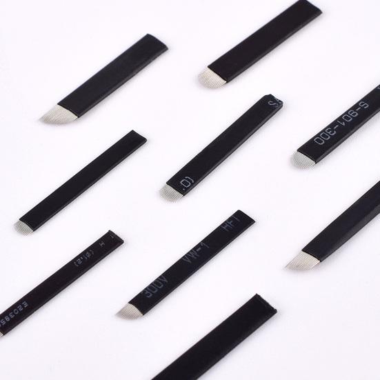 Aiguille de microblading extrêmement fine 0,18 mm jetable à usage unique pour maquillage permanent des sourcils et tatouage, lame pour usage personnel