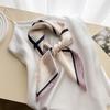 Women S Plaid Printed Silk Like Square Scarf For Sun Protection