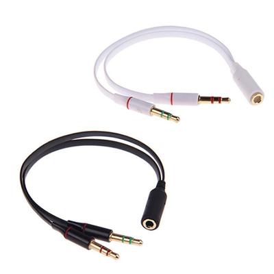 3,5mm audio mikrofonní kabel Y splitter Adaptér pro sluchátka Adaptér pro 2 samice