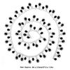 1pcs Glass Drop Beads Rhinestone Fringe Trim Black Color Beaded Fringe Ribbon  Clothing Accessories