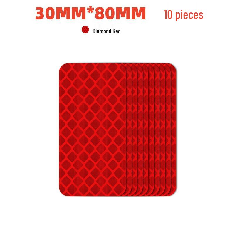 Waterproof Reflective Stickers for Cars, Motorcycles, Helmets, Bicycles—Scratch-Resistant Night Safety Patches