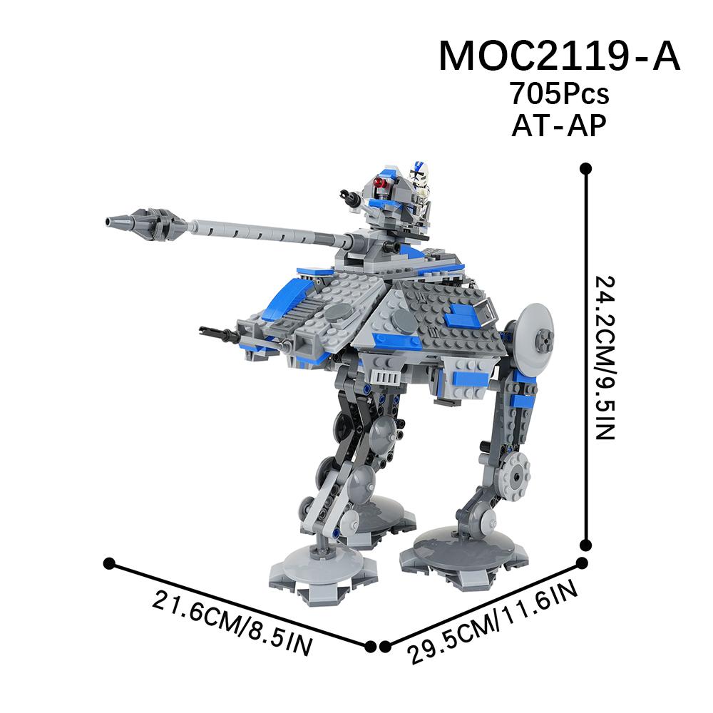 MOOXI Space Wars Walking Machine Model MOC Bricks DIY Diorama Adult Children Toys Building Block Set Montessori Gifts Decoration