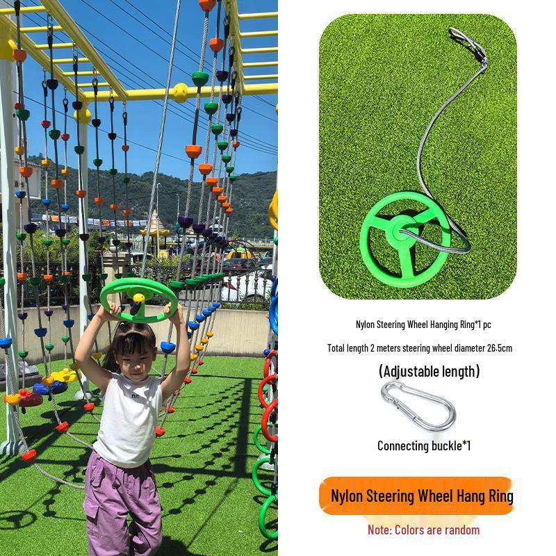 Outdoor Kids' Rope Ladder Swing for Sensory Integration and Climbing Activities
