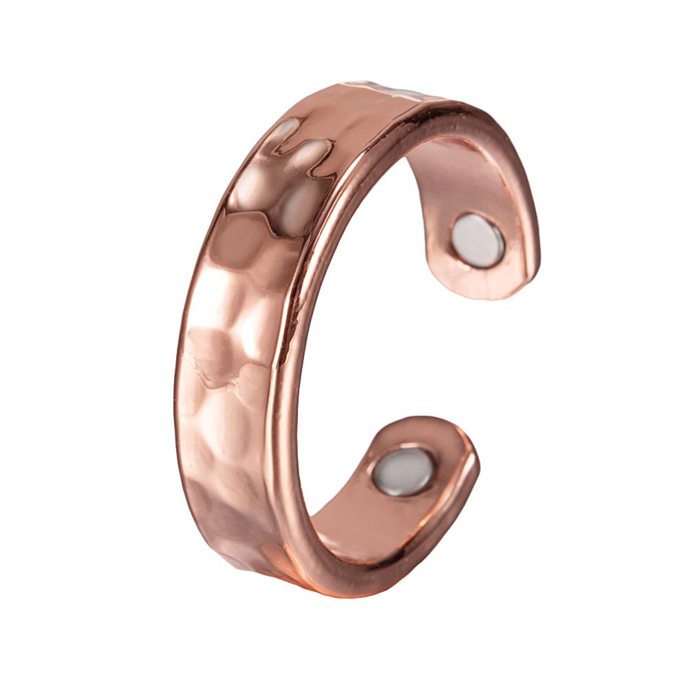 Anelli in Rame Puro Magnetici Salute Energia Dita Manicotto Aperto Anello Regolabile Donna Uomo Fedi Nuziali Larghezza 6mm Gioielli Minimalisti