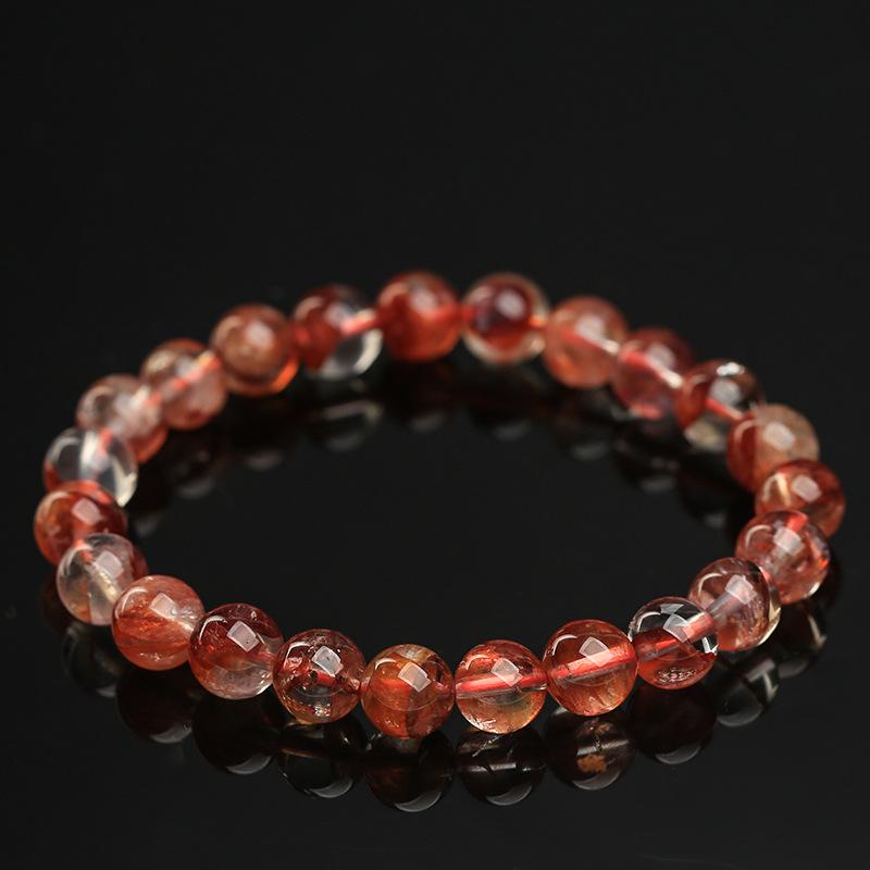 Hongchu Crystal 7A High-quality Natural Blood Phoenix Agate Bead Bracelet Iridescent Rainbow Red Crystal Bracelet