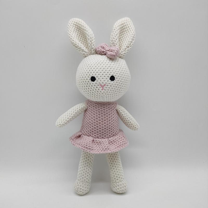 Cute And Charming Cartoon Knitted Animal Plush Doll Rabbit Owl Fox Bear Plush Toy Home Decoration Sleep Soothing Present Designed For Boys Plus Girls