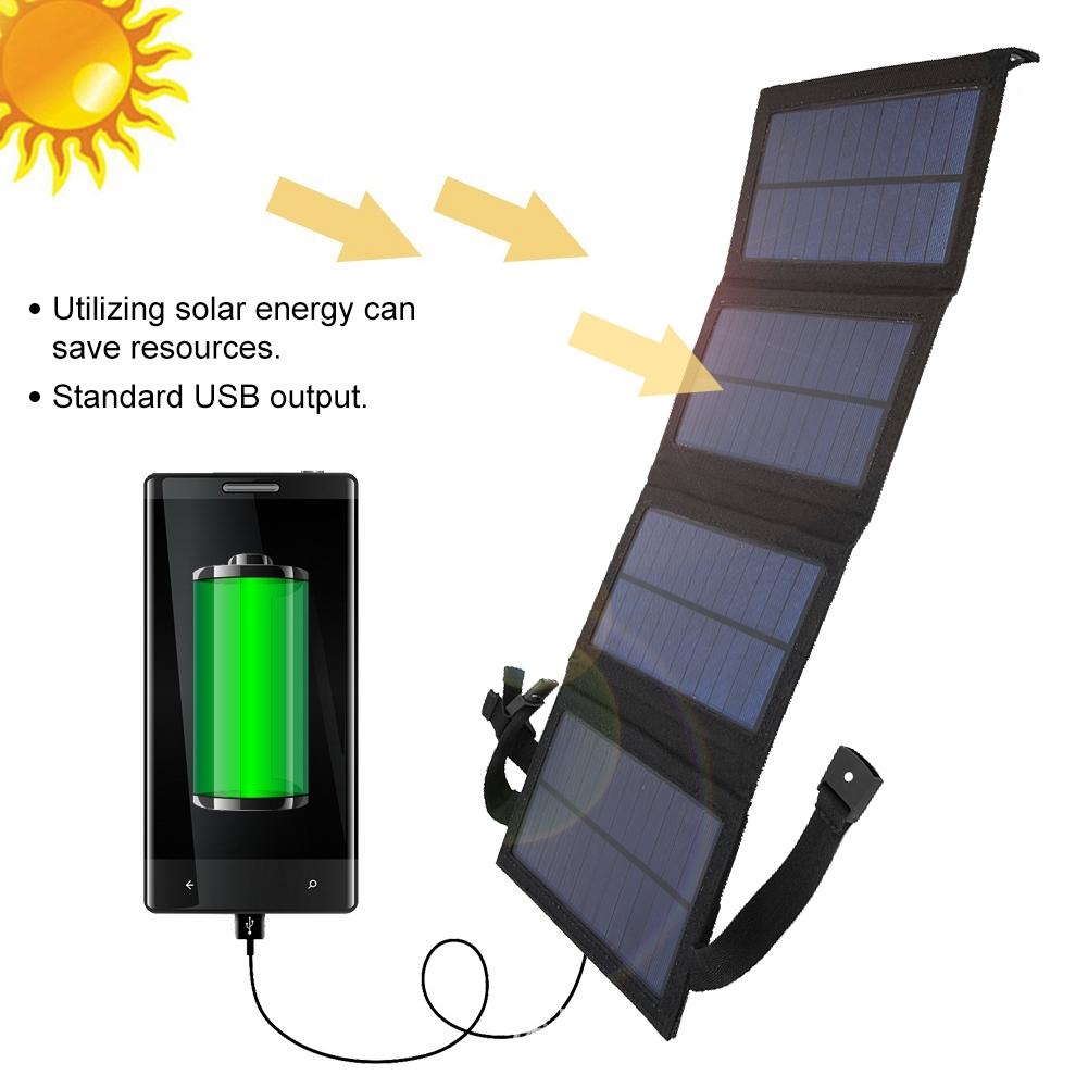5V USB Folding Solar Panel Charger Travel Camping Portable Battery Charger