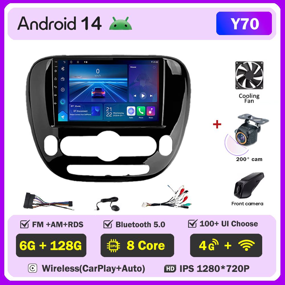 For KIA Soul 2013-2019 Car Radio Player Car Carplay Screen Autoradio Mirror Link Car Intelligent Systems Touch Screen AutoMotive