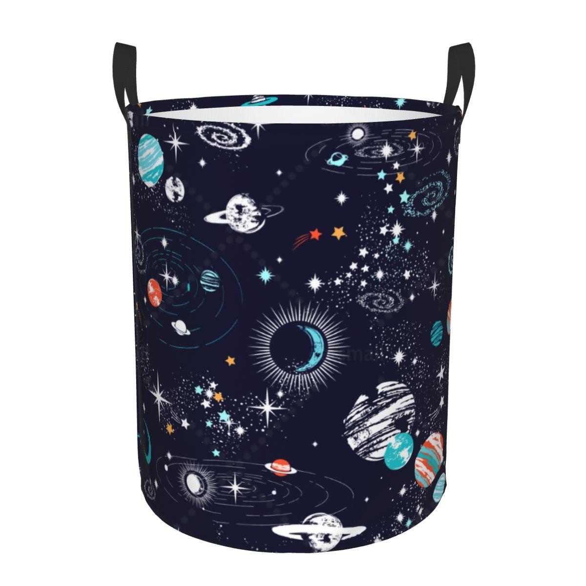 

Space Planet Laundry Hamper Large Clothes Storage Basket Toys Bin Organizer for Nursery Home Bathroom Bedroom S