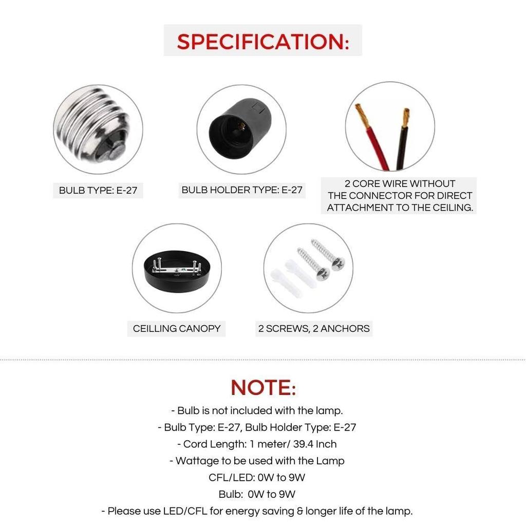 'Moroccan Flame' Pendant Hanging Light for Living Room (13.8 Inch, Iron, Matte Finish) |Pendant Light for Ceiling Light For Living Room