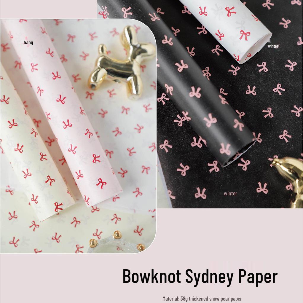 Taze Çiçek Buketi Ambalajı İçin 38g Kalın Baskılı Fiyonk Doku Kağıdı Paketi