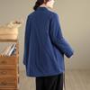 Autumn Spring Winter Cotton Padded Oversized Vintage Outerwears Women Casual Loose Jacket Coat