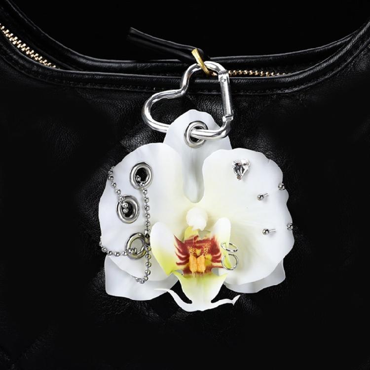 Künstlerischer Blumenschlüsselanhänger Für Schlüssel Schlüsselorganizer Geschenk Dekorativer Phalaenopsis Schlüsselhalter Stilvoller Schlüsselanhänger Anhänger