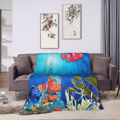 Soft Blanket Picnic Finding Nemo Cartoon Sea World  Throw Blanket  Flannel Bedspread For Home Decor Pattern Sofa Bed Cover