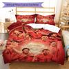 FCB  Pattern Bedding Quilt Set Quilt Cover Pillowcase Home Decoration Birthday Gift (1 * duvet cover + 2 * pillowcase, without core)