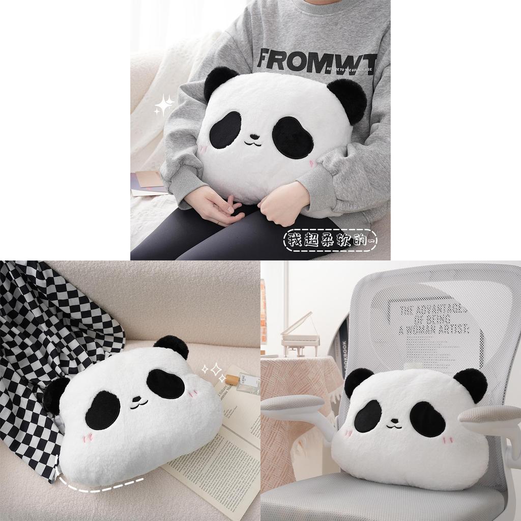 Cartoon-Hase-Panda-Kissen mit Plüsch-Hasenfellbezug für Schlafzimmer- und Bürodekoration