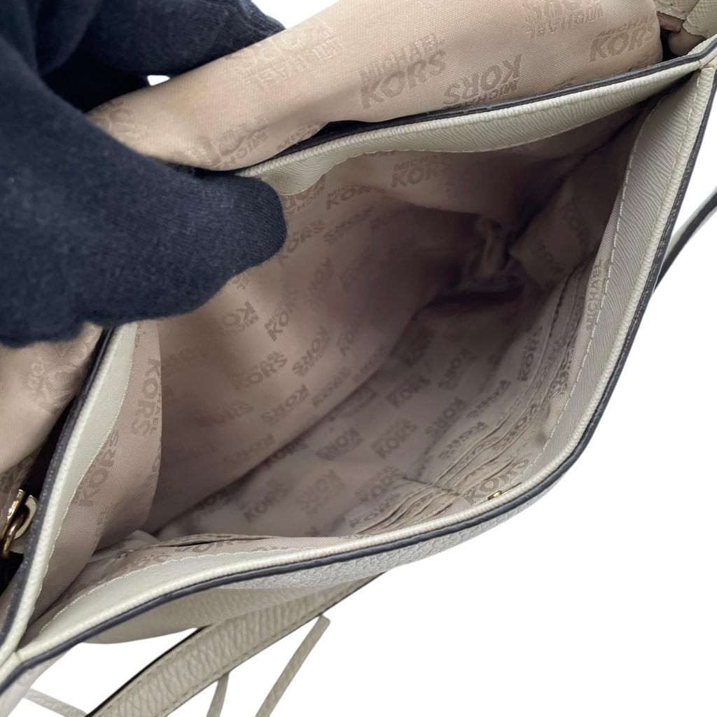 Used Michael Kors 2way Shoulder Bag Bedford BedfordShoulder Bag Ivory/gold leather/metal Women