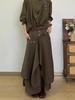 Men's Premium Japanese Nine-Point Wide-Leg Skirt Pants with Irregular Buttons