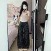 Comfortable Spring and Autumn Work Trousers Female Loose Wide Leg Trousers Draped Straight Camouflage Sports Casual Denim Trousers Long Denim Pants