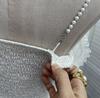 French Retro One-Shoulder Pearl Strap Lace Top with Chest Pads