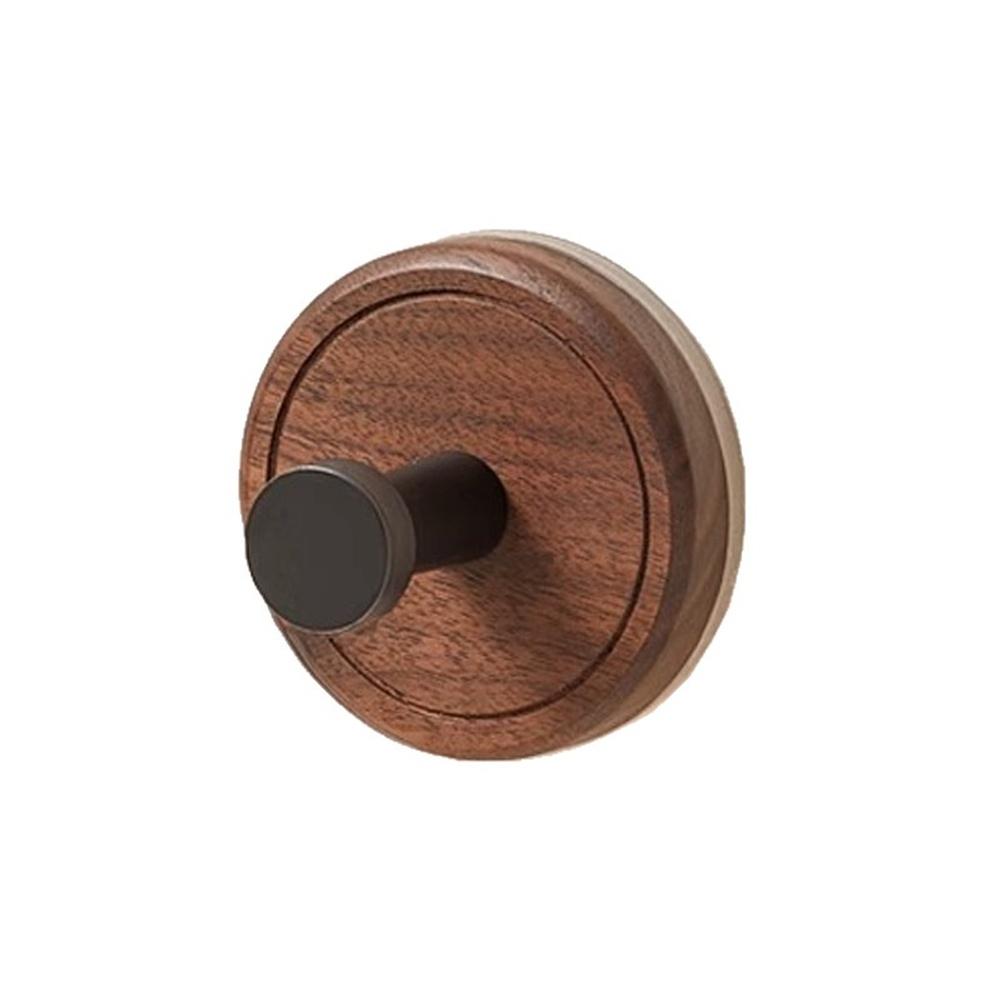 Strong Suction Cup Hook with Walnut Wood Design No Drill Needed Heavy Duty Wall Mount for Bathroom Towels and Accessories