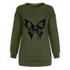 Women's Butterfly Casual Printing Long Sleeve Sweatshirt Pullover Blouse Tops