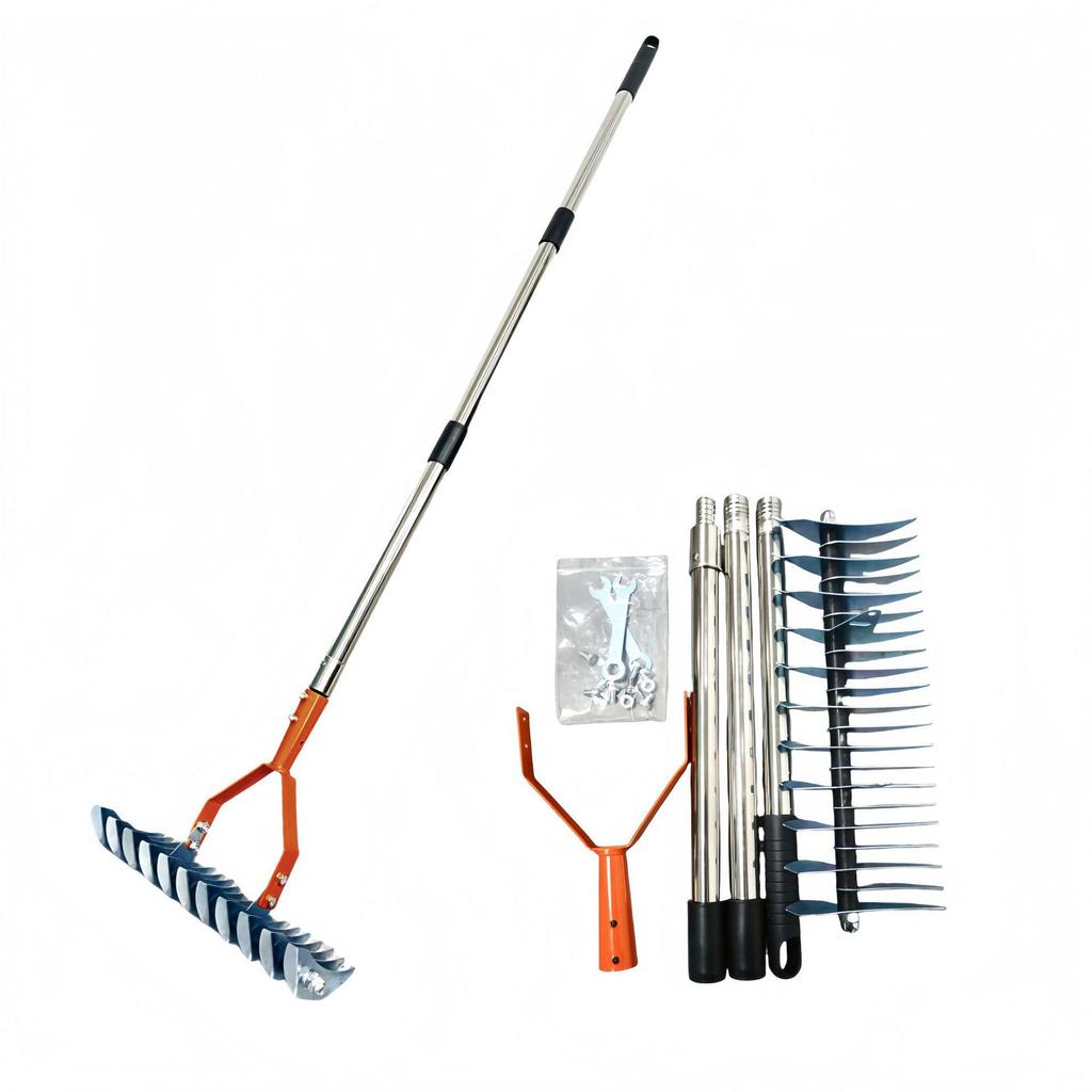Detachable Gardening Rake: Clear Thatch, Leaves & Soil