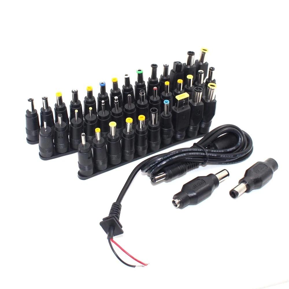 

40 шт., универсальная вилка постоянного тока для ноутбука/ноутбука HP DELL, адаптер для зарядки переменного тока, разъем для компьютера, разъем 5,5*2,1/2,5 мм, гнездовой