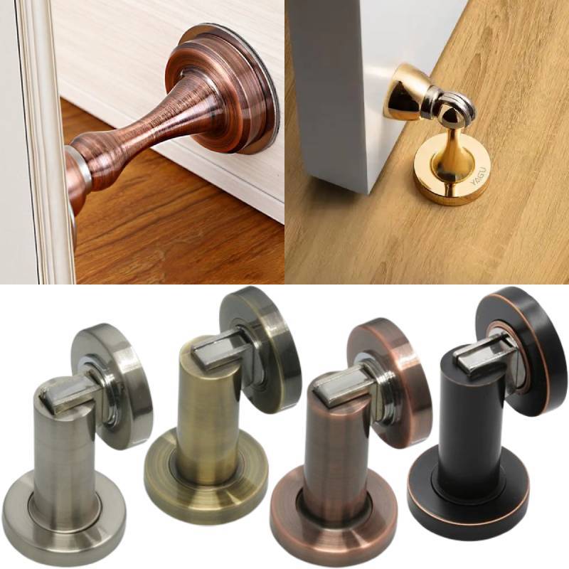 Zinc Alloy Strong Magnetic Wall Door Stop For Indoor Home Security And Modern Decor