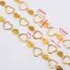 1Meter Stainless Steel Fashion Flat Love Heart Double Hearts Link Chains Necklaces Bracelets Jewelry Making DIY Chain Components