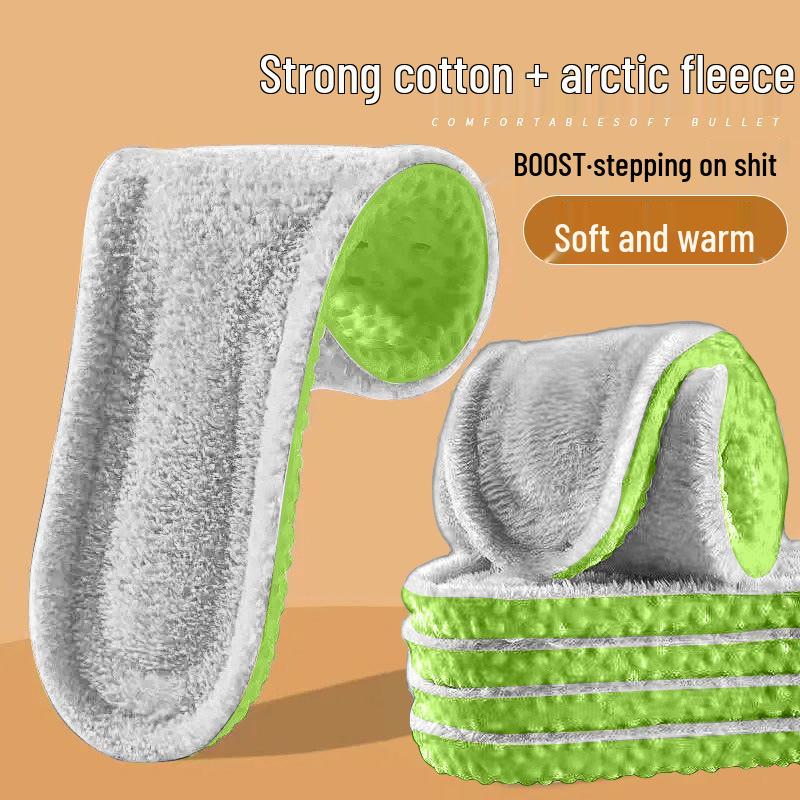 Winter Warm Fleece Insoles: Thick, Plush Cotton Shoe Pads for Men & Women