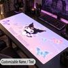 Custom Text Big Mousepad, Extended Desk Pad For Laptop Work GameKuromi