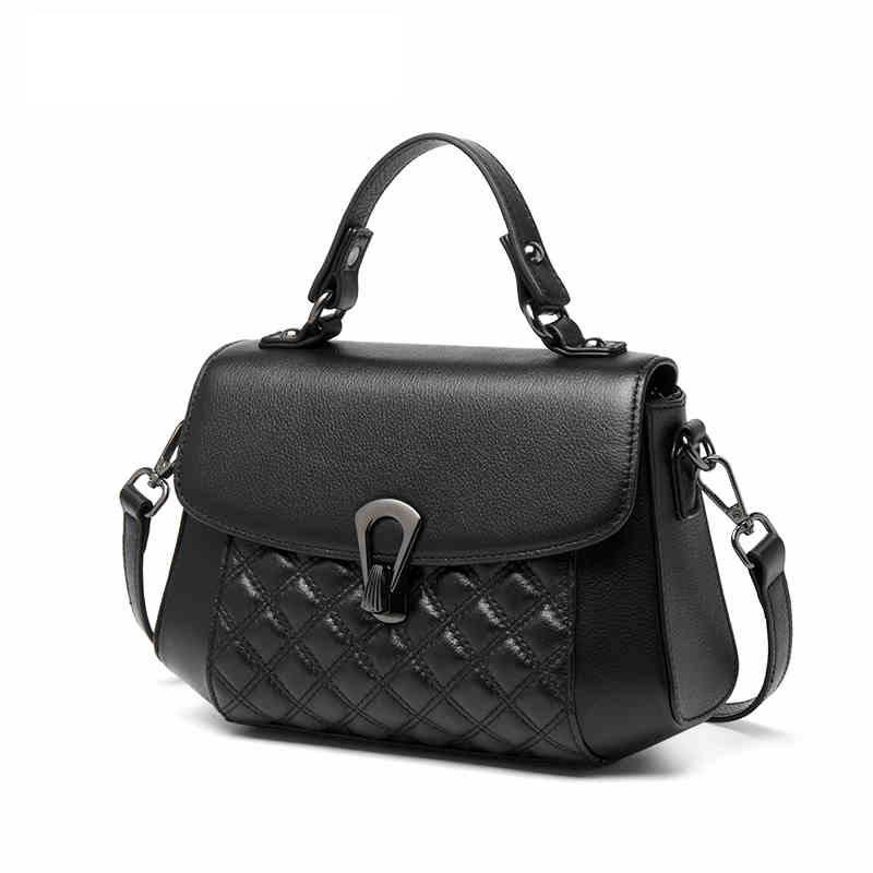 

Весенняя повседневная, модная и универсальная сумка кроссбоди с ощущением высокого класса, женская и материнская кожаная сумочка и сумка через плечо 24*7.5*16.5cm чёрный