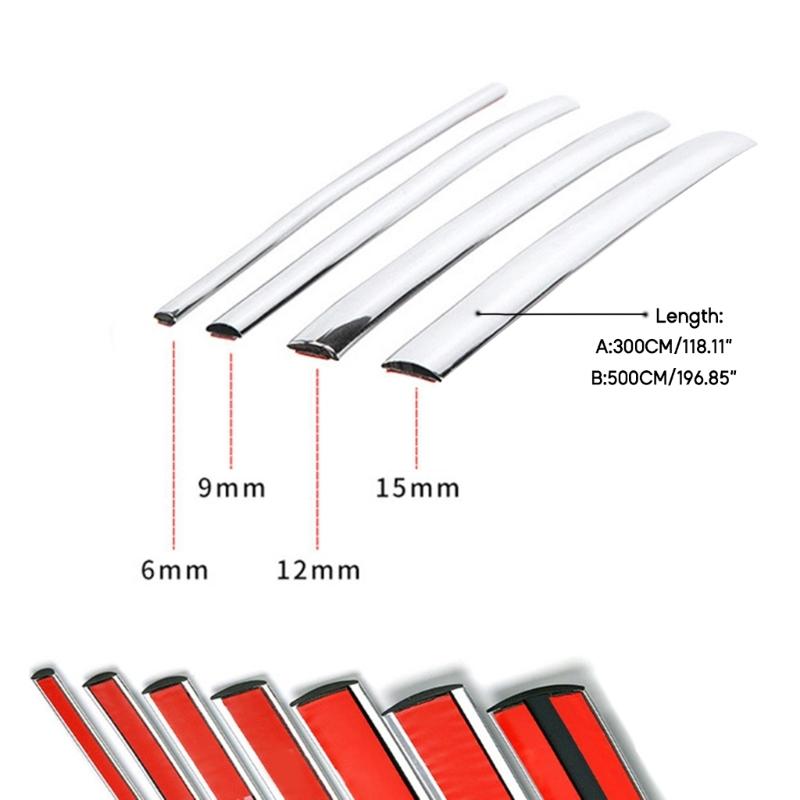 Automotive Side Body Trim Molding Strip Door Window Bumper Scratch-Proof 3/5M