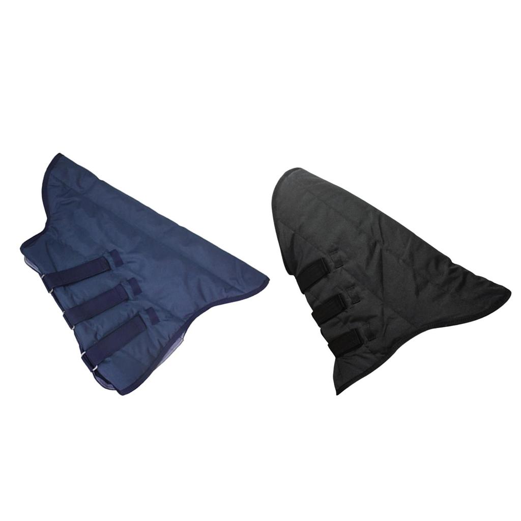 Waterproof Horse Neck Cover Thickened Filled Neck Warmer Protector with Three Straps for Cold Weather Equestrian Riding