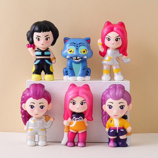 Anime Quetschspielzeug Langsam aufsteigende Figur Weiches Fidget Toy mit süßem Charakterdesign Tragbares Stressabbau-Entspannungs-Gadget für Fans Sammler