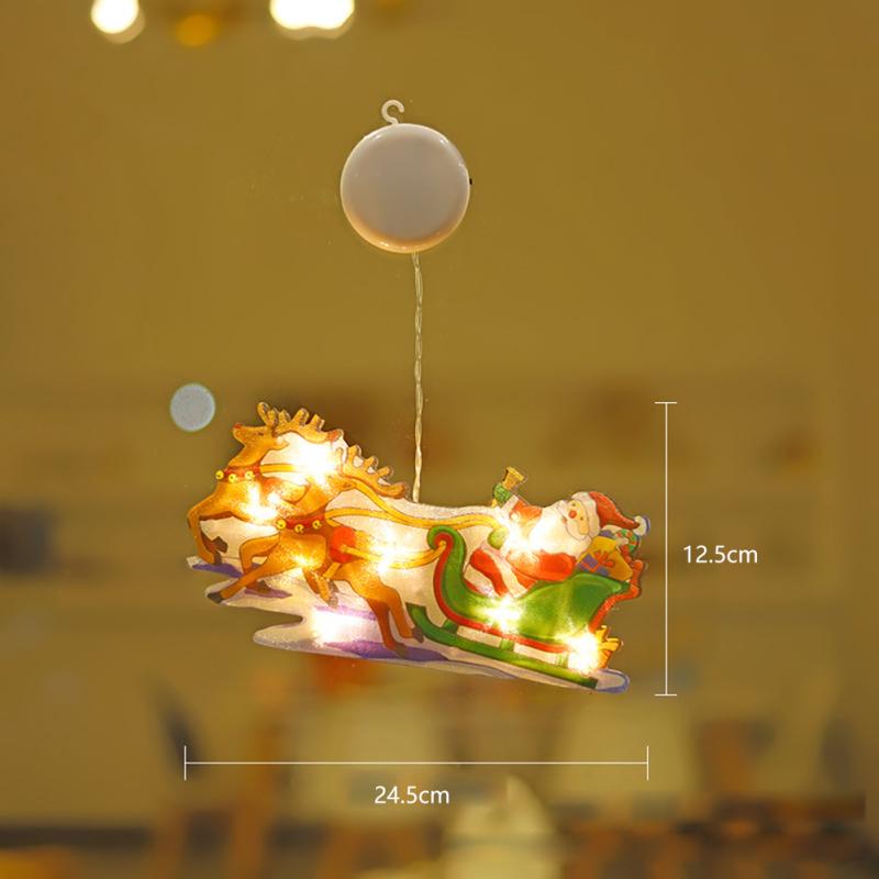 Lumini LED Suspendate Cu Ventuză Om De Zăpadă Lampă în formă de Moș Crăciun Pentru Vitrina petrecerii de Crăciun